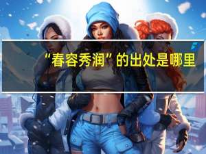 “春容秀润”的出处是哪里