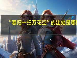 “春归一扫万花空”的出处是哪里