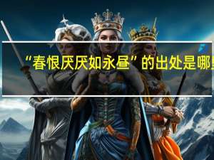 “春恨厌厌如永昼”的出处是哪里