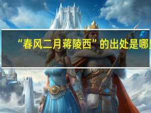 “春风二月蒋陵西”的出处是哪里
