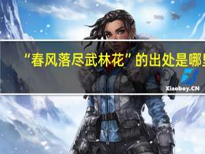 “春风落尽武林花”的出处是哪里