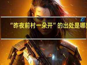 “昨夜前村一朵开”的出处是哪里