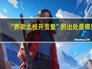 “昨夜北枝开雪里”的出处是哪里