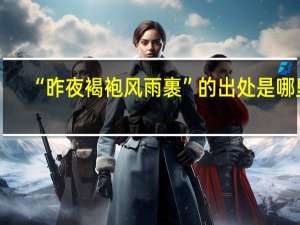 “昨夜褐袍风雨裹”的出处是哪里