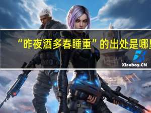 “昨夜酒多春睡重”的出处是哪里