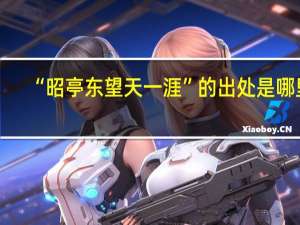 “昭亭东望天一涯”的出处是哪里