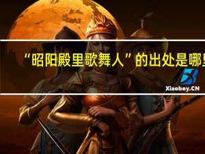 “昭阳殿里歌舞人”的出处是哪里