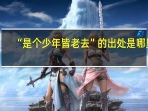 “是个少年皆老去”的出处是哪里