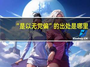“是以无党偏”的出处是哪里
