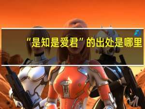 “是知是爱君”的出处是哪里