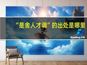 “是舍人才调”的出处是哪里