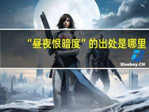 “昼夜恨暗度”的出处是哪里