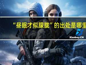 “昼眠才似朦胧”的出处是哪里