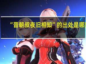 “晋朝叔夜旧相知”的出处是哪里