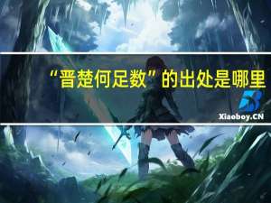 “晋楚何足数”的出处是哪里