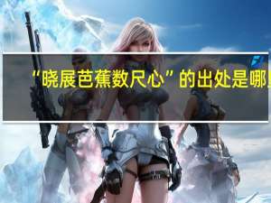 “晓展芭蕉数尺心”的出处是哪里