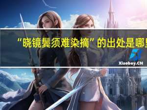 “晓镜鬓须难染摘”的出处是哪里