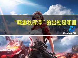 “晓露秋晖浮”的出处是哪里