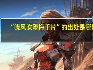 “晓风吹堕梅千片”的出处是哪里