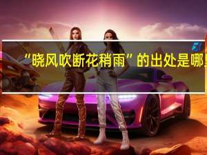 “晓风吹断花稍雨”的出处是哪里