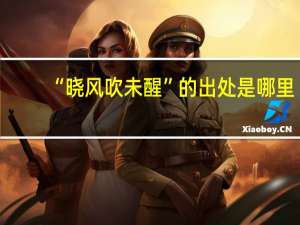 “晓风吹未醒”的出处是哪里