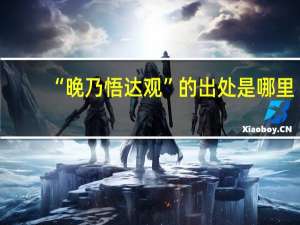 “晚乃悟达观”的出处是哪里
