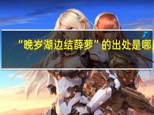 “晚岁湖边结薛萝”的出处是哪里