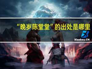 “晚岁陈堂堂”的出处是哪里