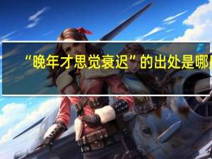“晚年才思觉衰迟”的出处是哪里