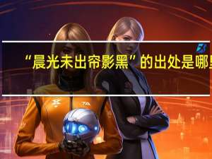 “晨光未出帘影黑”的出处是哪里