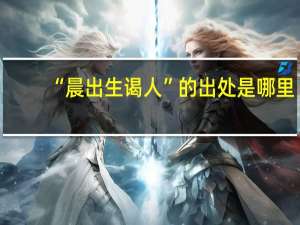“晨出生谒人”的出处是哪里
