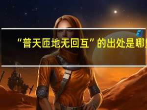 “普天匝地无回互”的出处是哪里