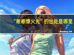 “晰晰燎火光”的出处是哪里