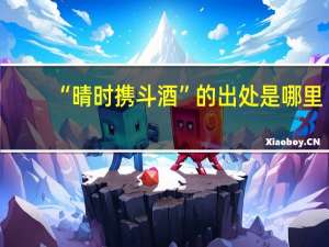 “晴时携斗酒”的出处是哪里