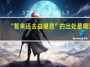 “暂来还去益堪悲”的出处是哪里