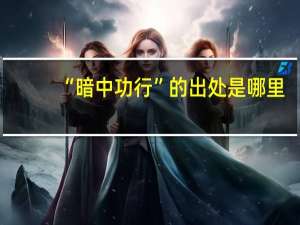 “暗中功行”的出处是哪里