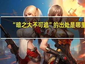 “暗之大不可遮”的出处是哪里