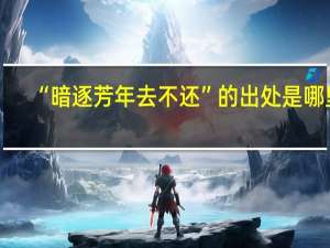 “暗逐芳年去不还”的出处是哪里