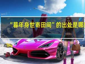 “暮年身世寄田间”的出处是哪里