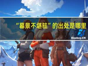 “暮景不堪驻”的出处是哪里
