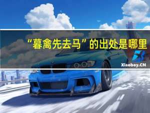 “暮禽先去马”的出处是哪里