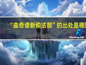 “曲奇谱新偷法部”的出处是哪里