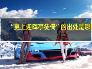 “更上迎晖亭徒倚”的出处是哪里