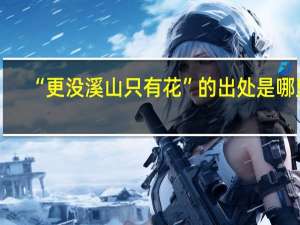 “更没溪山只有花”的出处是哪里