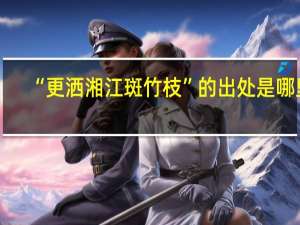 “更洒湘江斑竹枝”的出处是哪里