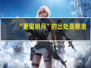 “更留明月”的出处是哪里