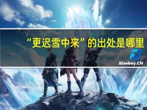 “更迟雪中来”的出处是哪里