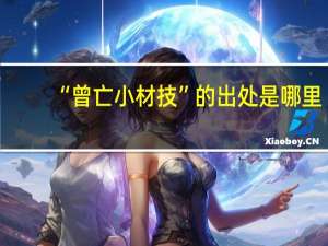“曾亡小材技”的出处是哪里