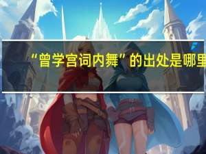 “曾学宫词内舞”的出处是哪里
