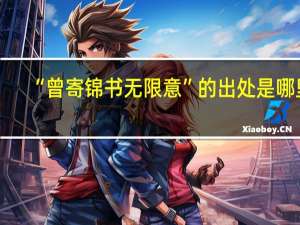 “曾寄锦书无限意”的出处是哪里